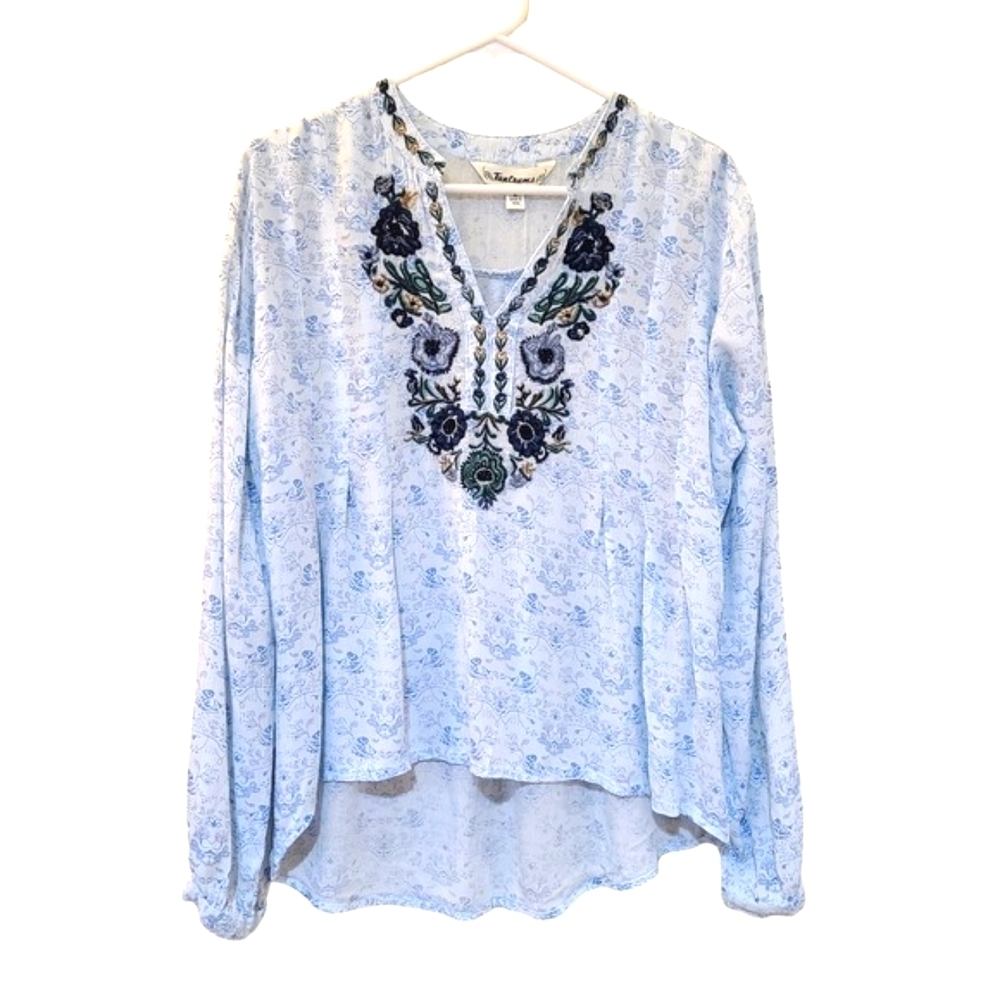 Tantrums Flowy High Low Boho Blouse size Medium